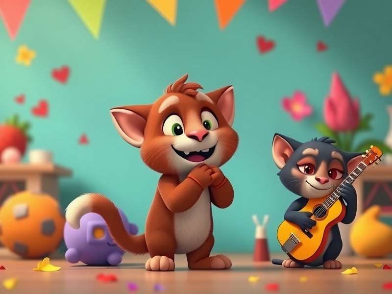 My Talking Tom Friends 2 Ginger Jazz Bizi गेमप्ले स्क्रीनशॉट
