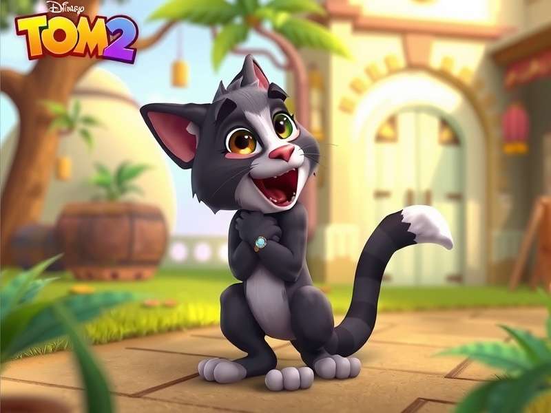 My Talking Tom 2 App मिनी-गेम्स का उदाहरण