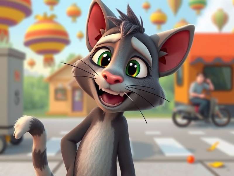 My Talking Tom Gameplay स्क्रीनशॉट - टॉम को केयर करते हुए