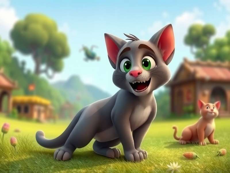 लैपटॉप स्क्रीन पर My Talking Tom 2 गेम का इंटरफेस दिखाता हुआ चित्र