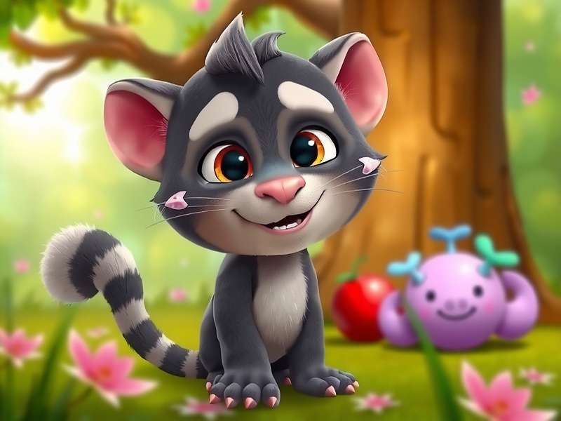 My Talking Tom 2 Game Screenshot - टॉम बिल्ली के साथ खेलते हुए