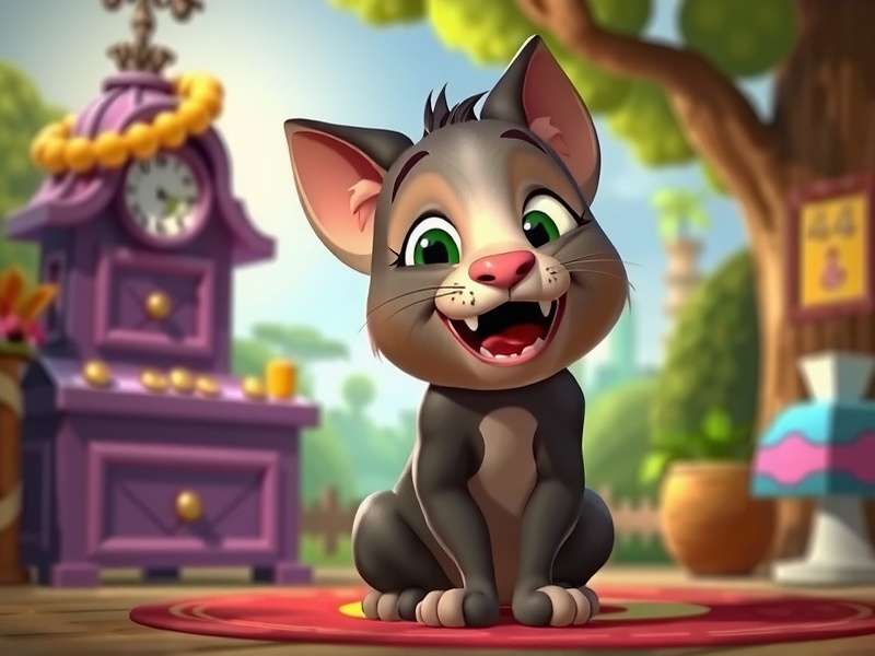 My Talking Tom ग्लिच का उपयोग करते हुए स्क्रीनशॉट