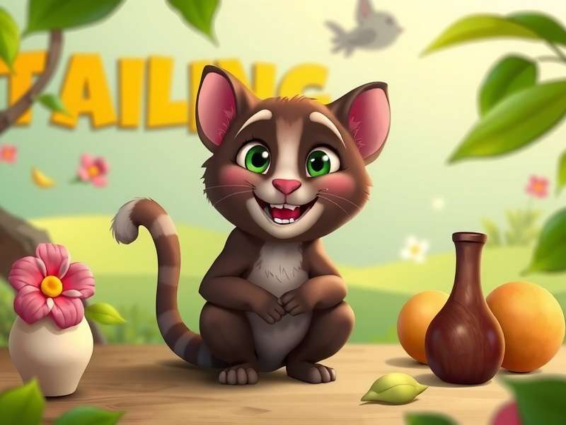 My Talking Tom गेमप्ले स्क्रीनशॉट - टॉम को खाना खिलाते हुए
