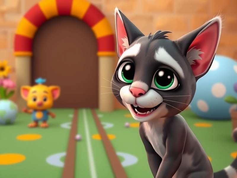 My Talking Tom Cat Gameplay स्क्रीनशॉट - टॉम बिल्ली के साथ इंटरैक्शन
