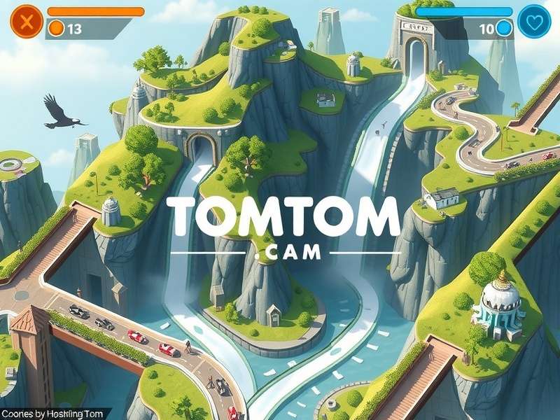 My Talking Tom gameplay screenshot showing Tom in a virtual room