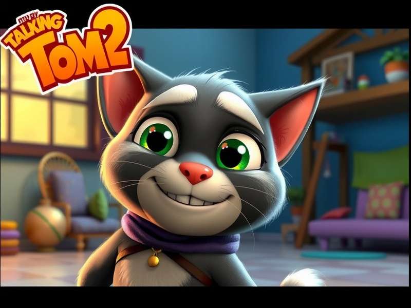 My Talking Tom Cat 2 gameplay screenshot showing Tom playing a mini-game