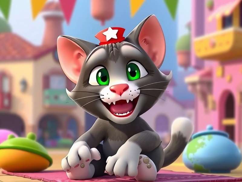 My Talking Tom character smiling and waving