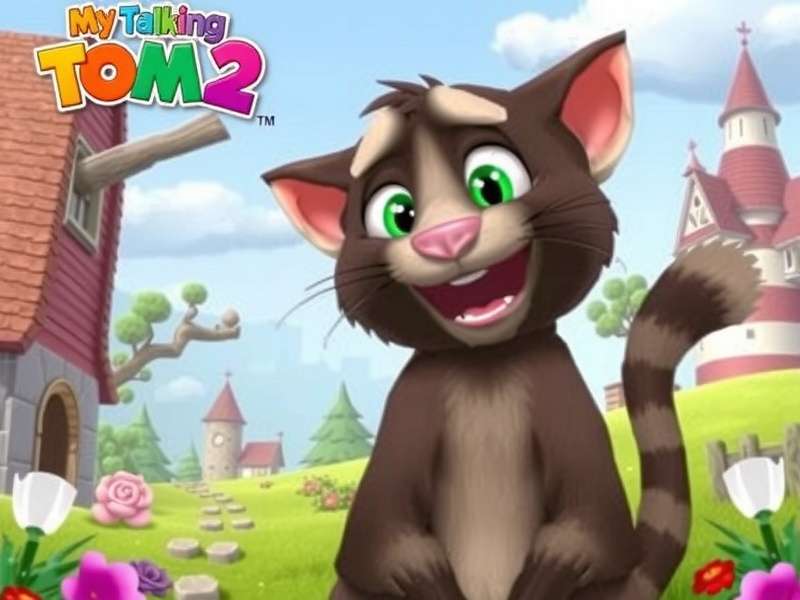 My Talking Tom 2 gameplay screenshot showing the virtual pet interface