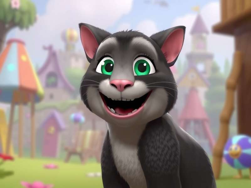 My Talking Tom 2 gameplay screenshot showing Tom in his room