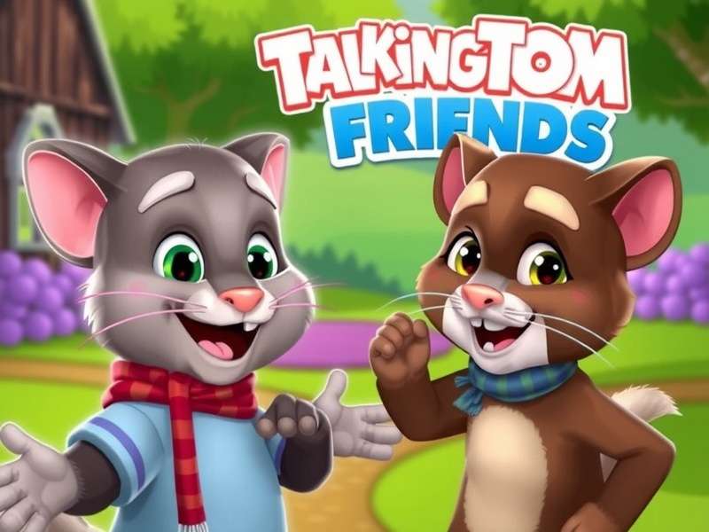 My Talking Tom Friends game characters on a smartphone screen