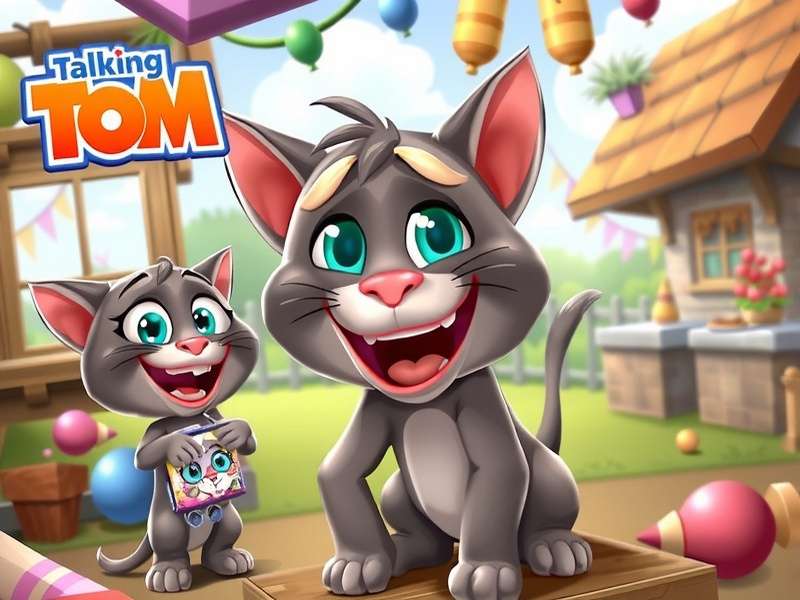 Talking Tom and Friends characters playing together in the game
