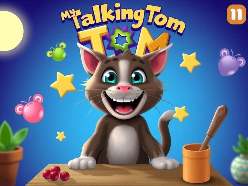 Virtual pet game interface showing Tom with a scratch needing care