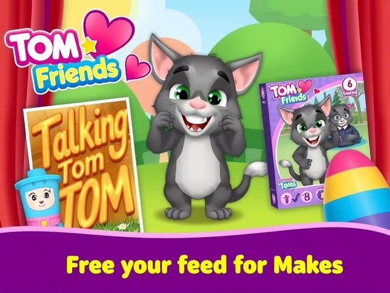 My Talking Tom Friends Mod Apk gameplay showing unlocked items and coins