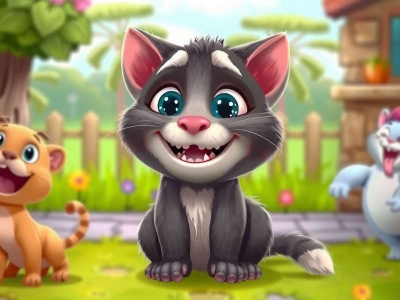 My Talking Tom Friends 2 character Ginger on a mobile screen