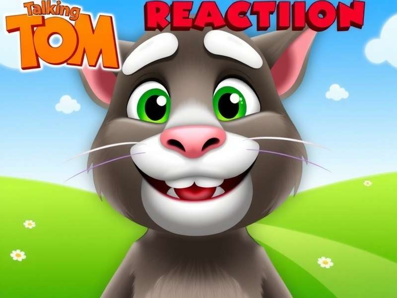 My Talking Tom character with colorful makeover transformations