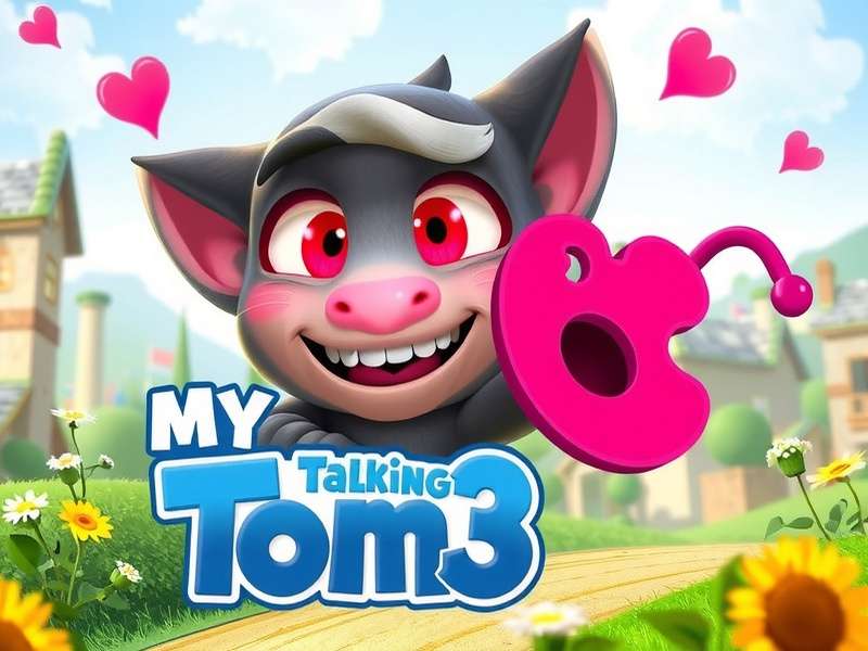 Teaser image of My Talking Tom 3 showing Tom in a new futuristic room