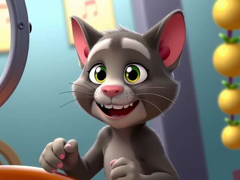 My Talking Tom on multiple devices: phone, tablet, and computer