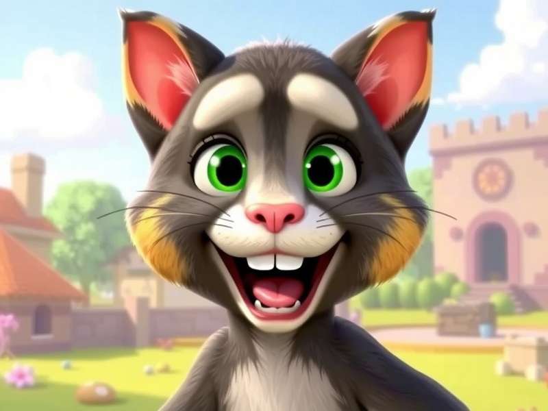 My Talking Tom customization options showing different room themes