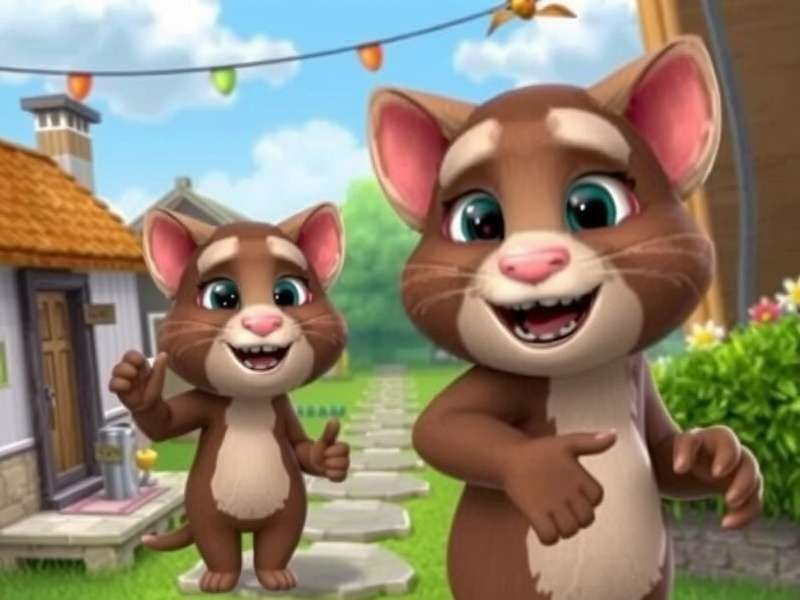 My Talking Tom Friends 2 Ginger Download – Hero Image showing Ginger character and friends