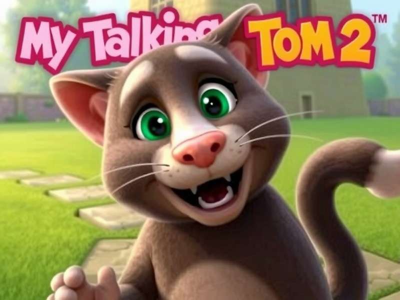 My Talking Tom 2 Download gameplay on mobile phone with Tom character