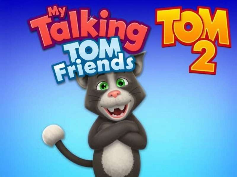 My Talking Tom Friends 2 game poster with Tom and friends