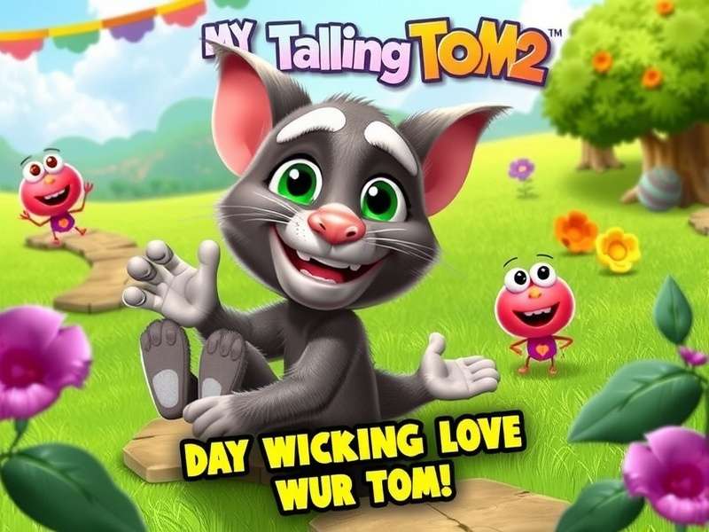 My Talking Tom 2 game character with download button and Indian flag background