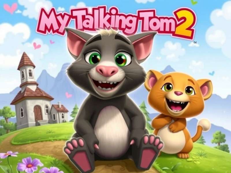 My Talking Tom 2 Download Mod – Hero banner showing Tom with unlimited coins and diamonds