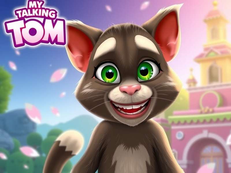 My Talking Tom 3am mysterious glitch transformation with glowing eyes and dark background