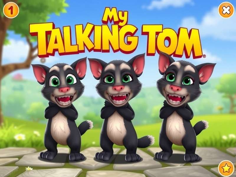 My Talking Tom Friends Shorts banner showing Tom and his friends in a playful scene