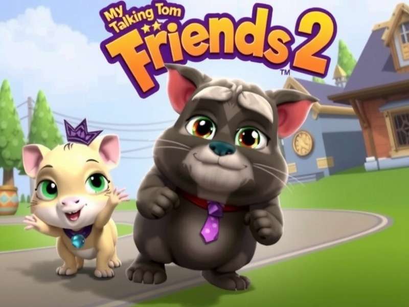My Talking Tom Friends 2 Trailer official poster with Tom and friends